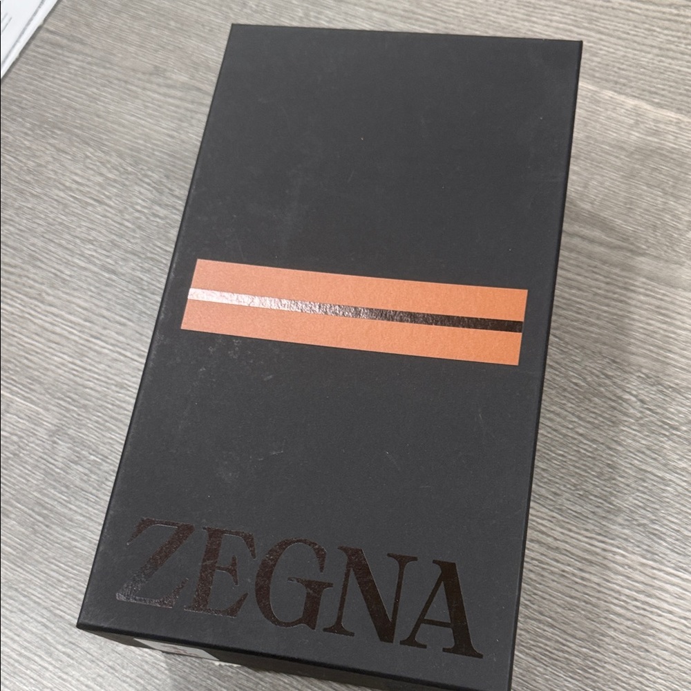 Zegna Men's Athletic Shoes - Black and Orange